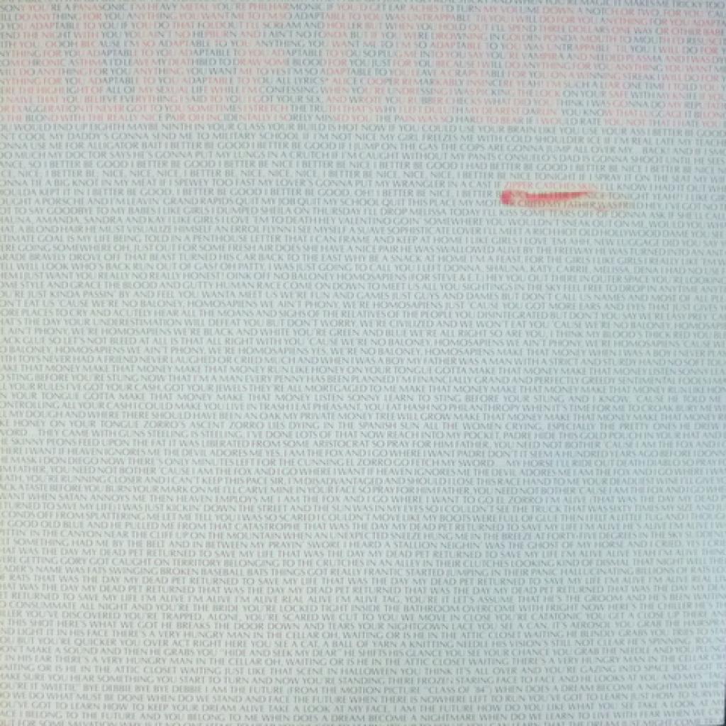 Alice Cooper - Zipper Catches Skin